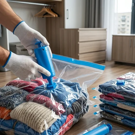Saci de vidat pentru garderobe la mutare